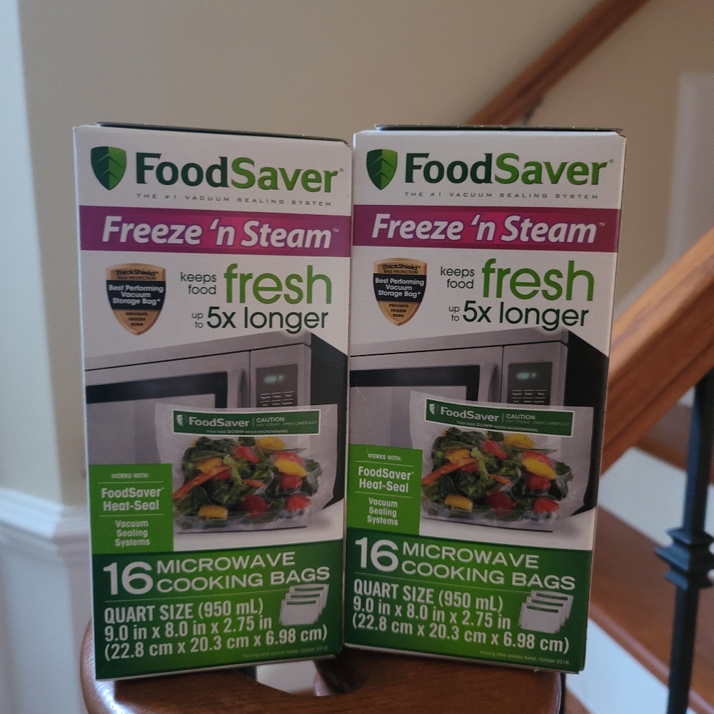 FoodSaver Freeze 'n Steam Microwave Cooking Bags
